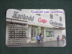Card calendar, corso crocodile shoe store, Budapest, 1999, (6)