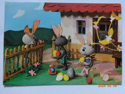 Régi húsvéti képeslap - Foky Ottó bábterv