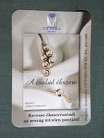 Card calendar, victoria jewelry store, earrings, ring, Budapest, 1999, (6)