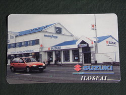 Card calendar, suzuki car, ilosfai dealership, service, Pécs, 1999, (6)