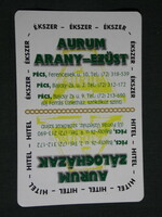 Card calendar, aurum pawn shops, Pécs, 1999, (6)