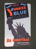 Kártyanaptár,Yankee Blue ruházat divat üzletek,Budapest, Pécs, Siklós,Szentendre,1999, (6)
