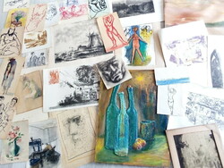 More than 200 works, paintings, graphics, prints, etchings, in 3 folders!