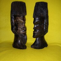 "Férfi és Nő " fafaragás, fából faragott figura, szobor.