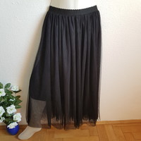 New, size S black tulle skirt, midi skirt
