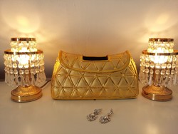 Glamour kristály éjjeli lámpák és arany ridikül váza - csomagár