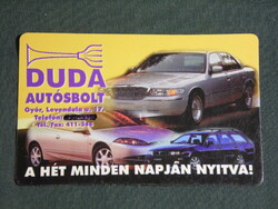 Card calendar, duda auto shop, Győr, mercury grand car, 1999, (6)