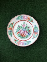 Wall plate with Raven House flower pattern, 18 cm, marked - Győr