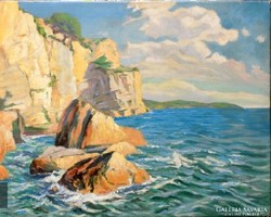 Feliks Kazimierz Wygrzywalski - Capri, oil on canvas