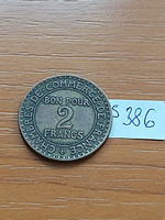 France 2 francs 1923 aluminum bronze s386