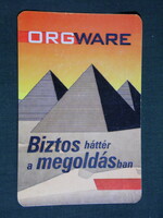 Card calendar, orgware wage and labor systems, graphic designer, pyramid, 1999, (6)