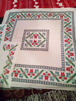 Antique cross stitch tablecloths!