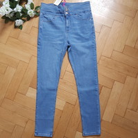 New, 44/l 3-button, high-waisted skinny jeans, pants