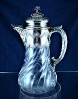 Amazing antique silver decanter, French, ca. 1850!!!