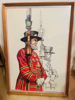 Tower of London guards, beefeaters, graphics