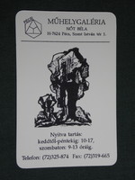 Card calendar, Pécs workshop gallery, graphic artist, art, 2000, (6)
