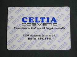 Card calendar, celtia cosmetic hairdressing trade, Veszprém, 2000, (6)