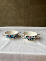 Kispest granite ceramic cup with two handles.