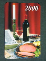 Kártyanaptár, Pápa hús Rt., húsipari feldolgozó, 2000, (6)