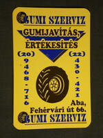 Card calendar, aba, tire service, shop, 2000, (6)