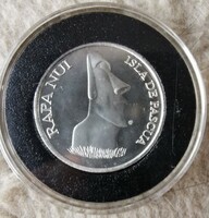 Rapa nui (Easter Island) isla de pascua 2000 pesos 2006 silver (only 850 pieces!)