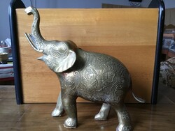Solid copper elephant