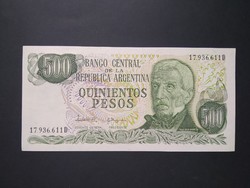 Argentína 500 Pesos 1982 Unc