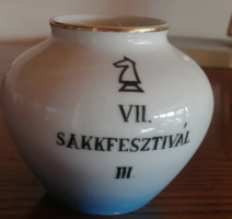Hollóházi memorial vase vii. Chess Festival iii. His successor