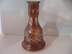 Barna üveg váza, vizipipa tartály