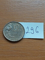 France 10 francs 1951 aluminum bronze, rooster 296