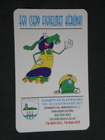 Kártyanaptár, Dombóvár és környéke víz csatornamű Kft., grafikai rajzos, reklám figura, 2000, (6)