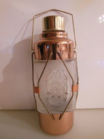 Drink holder - music player - starts playing when lifted - pull-up - copper - glass - 21 x 8 - German - perfect