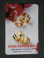 Kártyanaptár, Ötös ékszer Kft., ékszerüzlet, aranygyűrű, Székesfehérvár, 2000, (6)