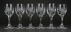 1N689 flawless stemmed crystal brandy glass set of 6 pieces