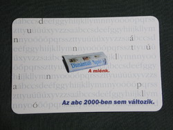 Kártyanaptár, Dunántúli Napló napilap,újság,magazin, 2000, (6)