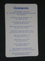 Kártyanaptár, Dráva Piért papír irodaszer értékesítő Rt, Rendi Kft Pécs, 2000, (6)