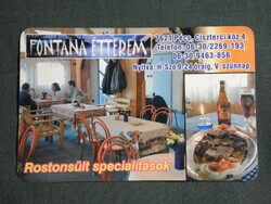 Card calendar, fontana restaurant, Pécs, 2000, (6)