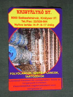 Kártyanaptár, Kristálykő folyóláncok szerelt láncok tartozékok, székesfehérvár, 2000, (6)