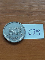 Belgium belgie 50 francs 1987 i. King Baudouin, nickel 659