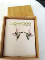 Silver hummingbird earrings