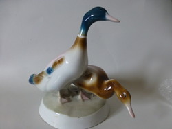 Pair of Zsolnay porcelain ducks