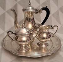 Silver-plated coffee serving set with pot tray (m4489)