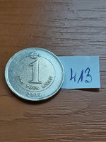 Turkey 1 lira 2005 bimetal 413