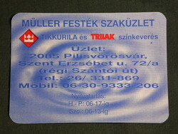 Kártyanaptár, Tikkurila Müller festék üzlet, Pilisvörösvár, 2001, (6)