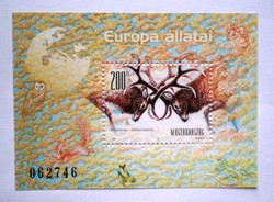 B262 / 2001 animals of continents iv. - Europe block postal clerk