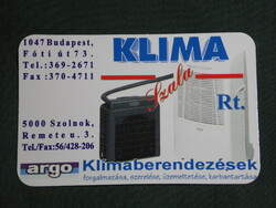 Kártyanaptár, Szala klíma forgalmazás,szerelés, Budapest, Szolnok, 2000, (6)