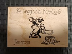 Favágós Zsebóra ajándék fa dobozban egyedi kézműves