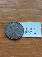 USA 1 CENT 1973  D,  Abraham Lincoln, Réz-Cink  1186