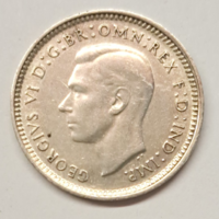 Ausztrália VI. György .500 ezüst 3 Pence 1942. (H/39)