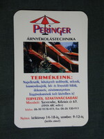 Kártyanaptár, Peringer árnyékolástechnika, reluxák, napellenzők, Szentendre, 2001, (6)